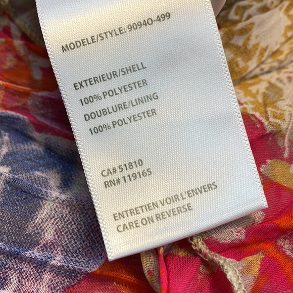 Tribal brand multicolor crinkled floral print skirt, size 10. Great condition. - Picture 10 of 11